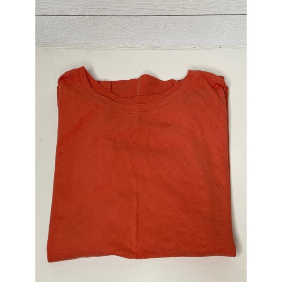Time & Tru Rust Red Short Sleeve Crewneck T-Shirt Womens XXXL 3X 22 - Picture 2 of 3